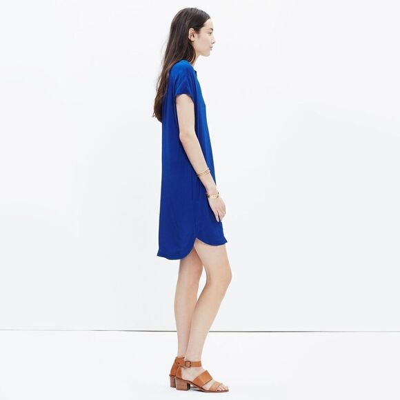 Madewell Du Jour Cobalt tunic shift dress small - Picture 3 of 11